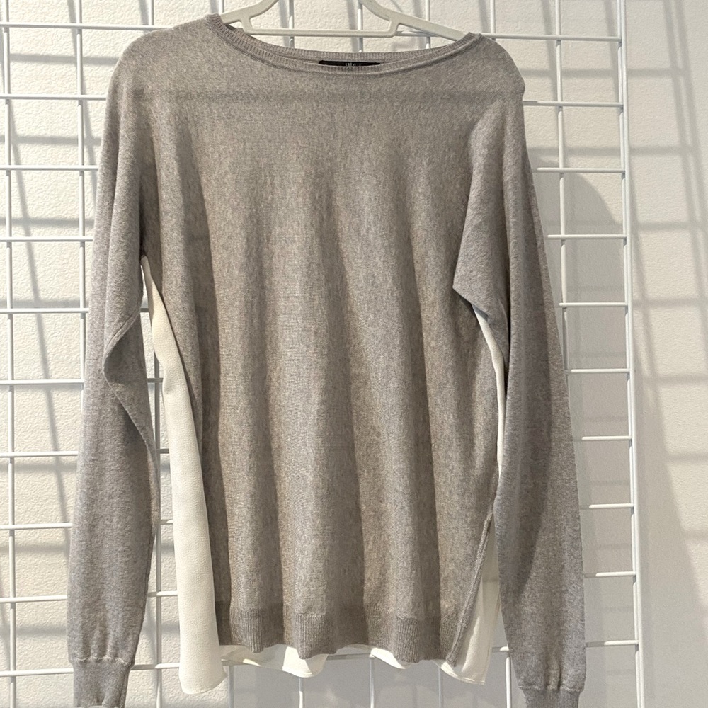 TIbi New York long sleeve gray sweater